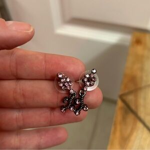 Y2K fairy pink jeweled earrings - stud earrings - PERFECT condition
